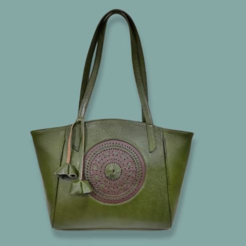 Starco Genuine Leather Women's Tote Bag -7